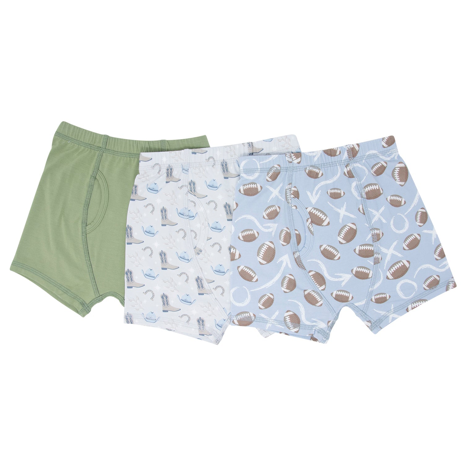 Bamboo Boys Briefs 3 Pack (Pirate Ship/Pine/Prairie) main image 1