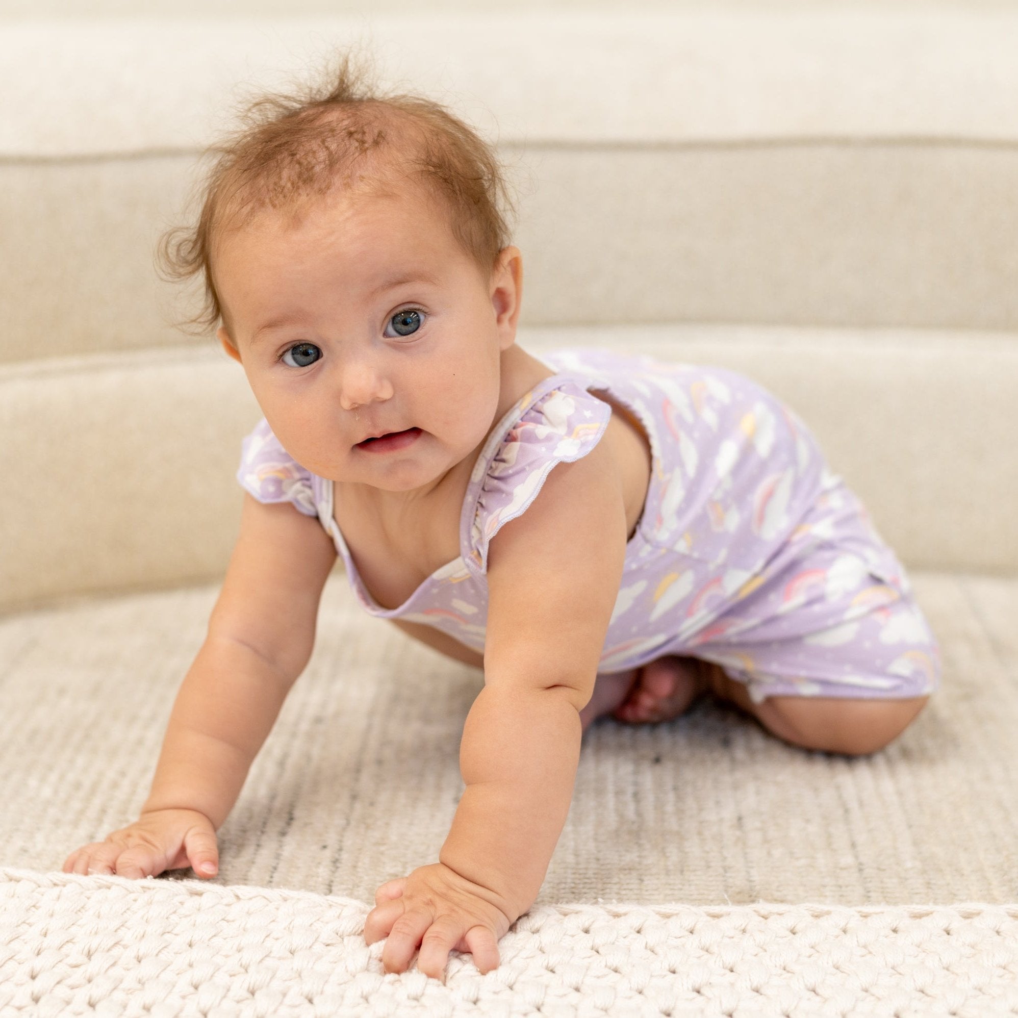 Bamboo 2-way Zipper Romper (Magic Cloud) main image 1