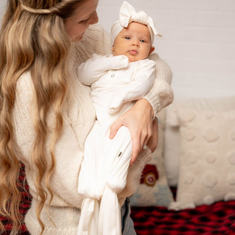Knotted Baby Gown - Cinnamon