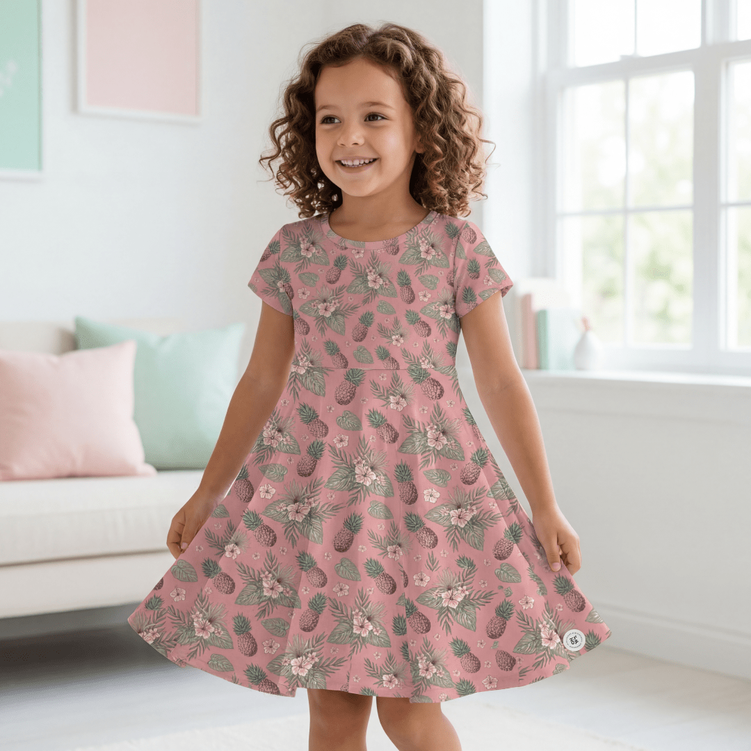 Mahalo Bamboo Cap Sleeve Swirly Girl Dress– Sweet Bamboo