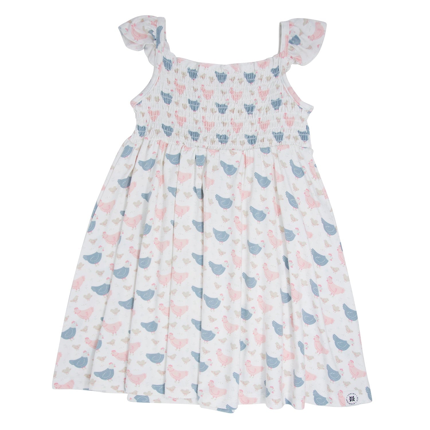 Pink Farm Hens Bamboo Smocked Vintage Dress Sweet Bamboo — free download