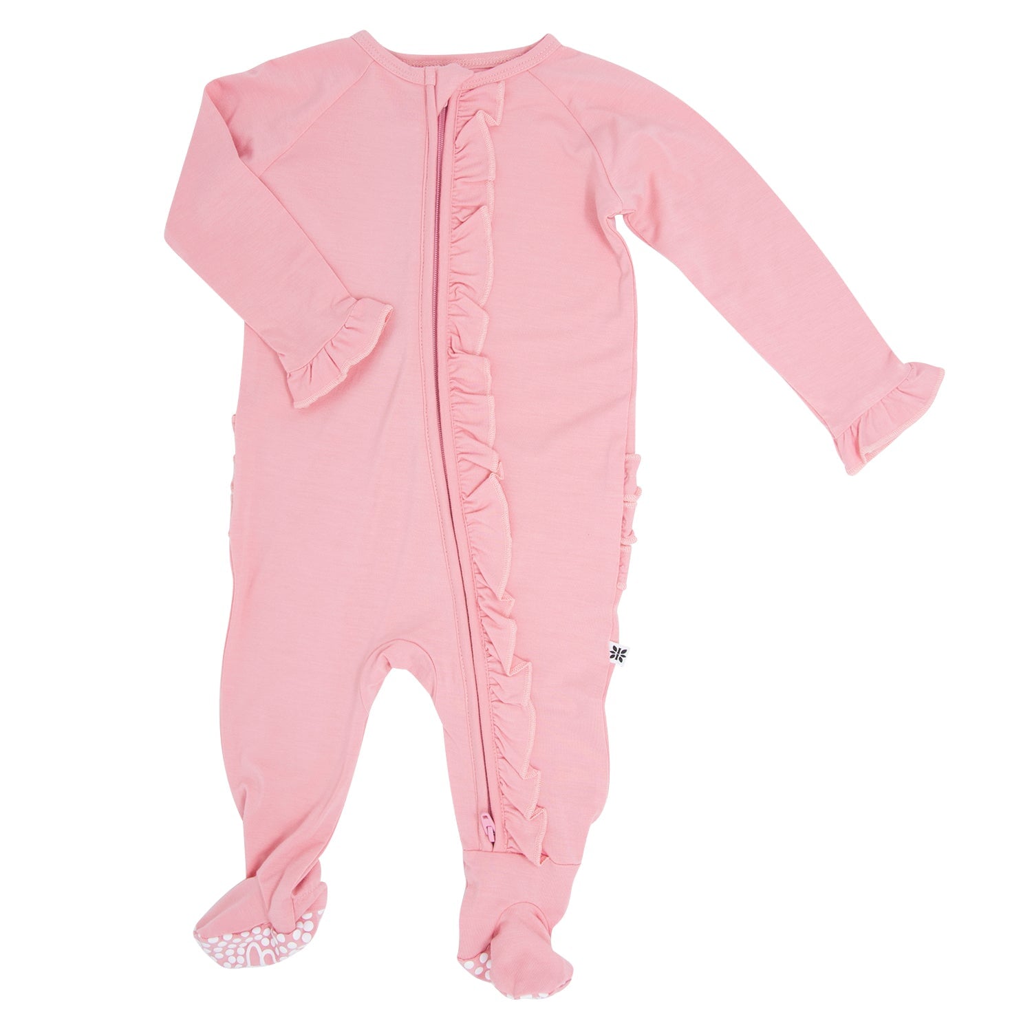 Candy Pink Ruffle Footie main image 0