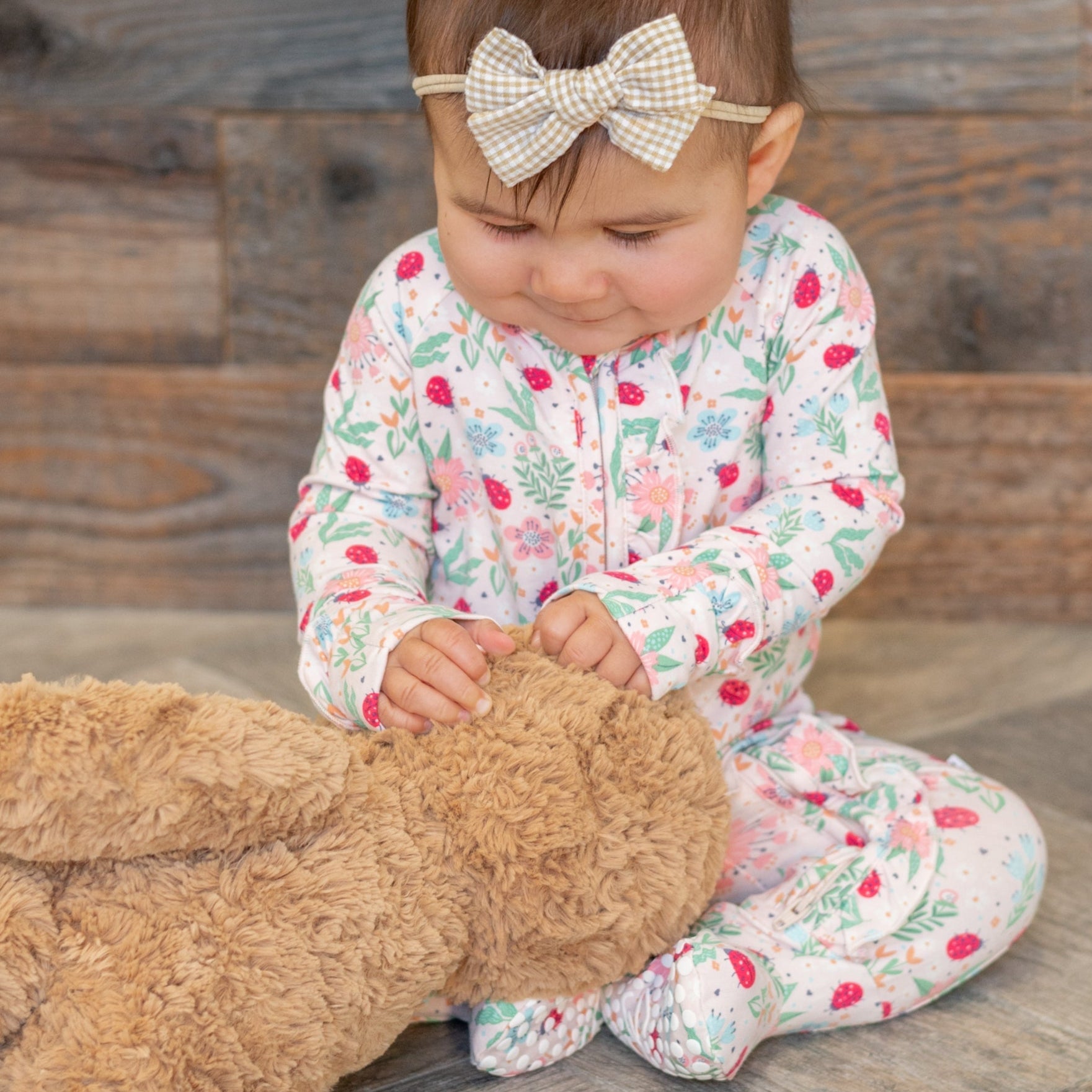 Fairytale forest ruffle footie