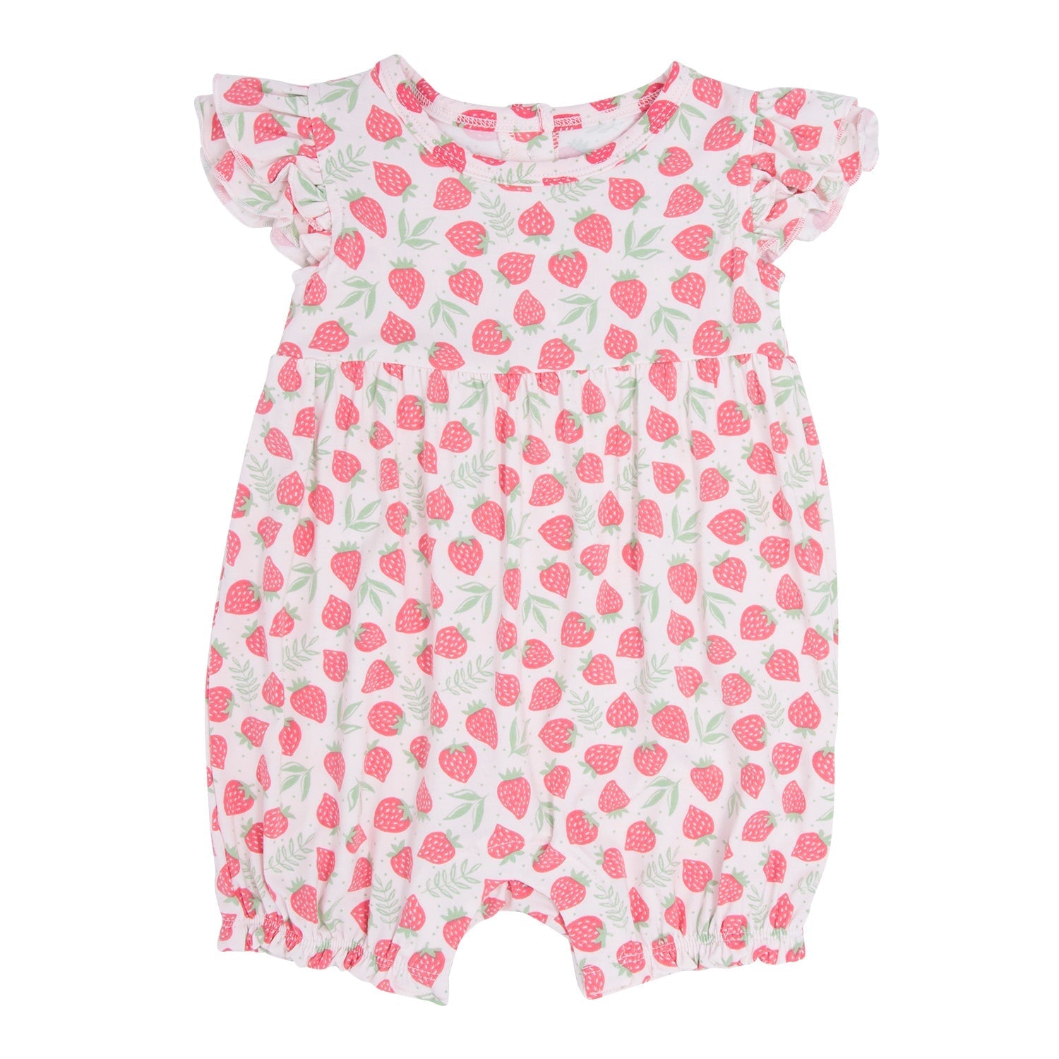 Bamboo Sleeveless Ruffle Romper (Little Chick Print)