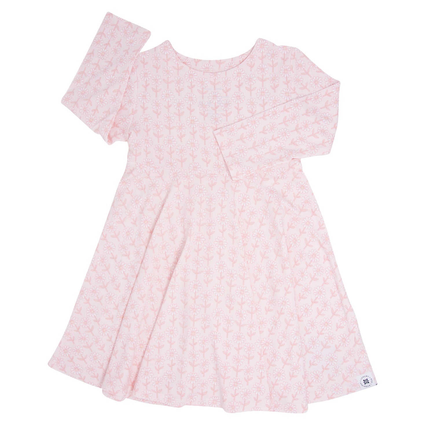 Bamboo Short Sleeve Twirl Dress in Happy Camper main image 1