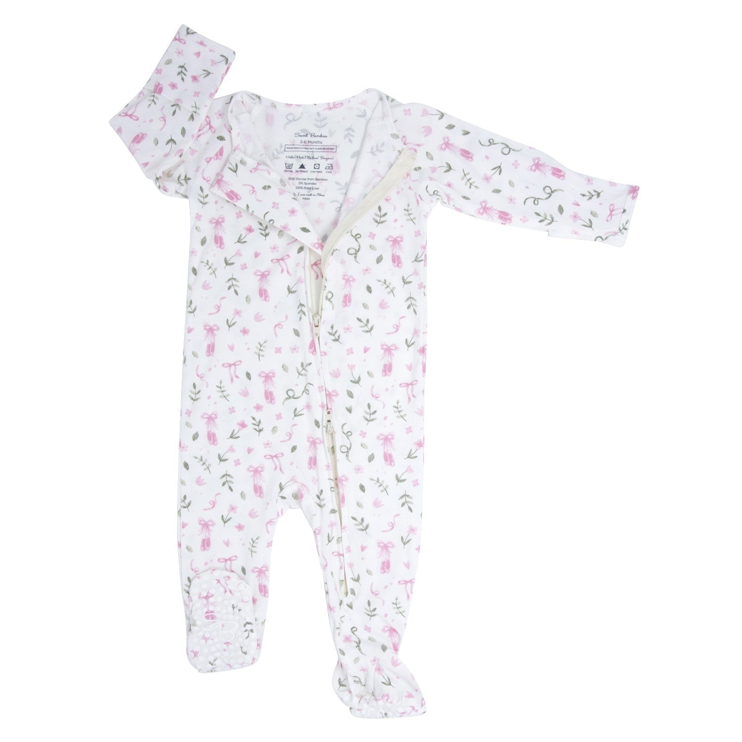 Playful Monkeys Zipper Footie