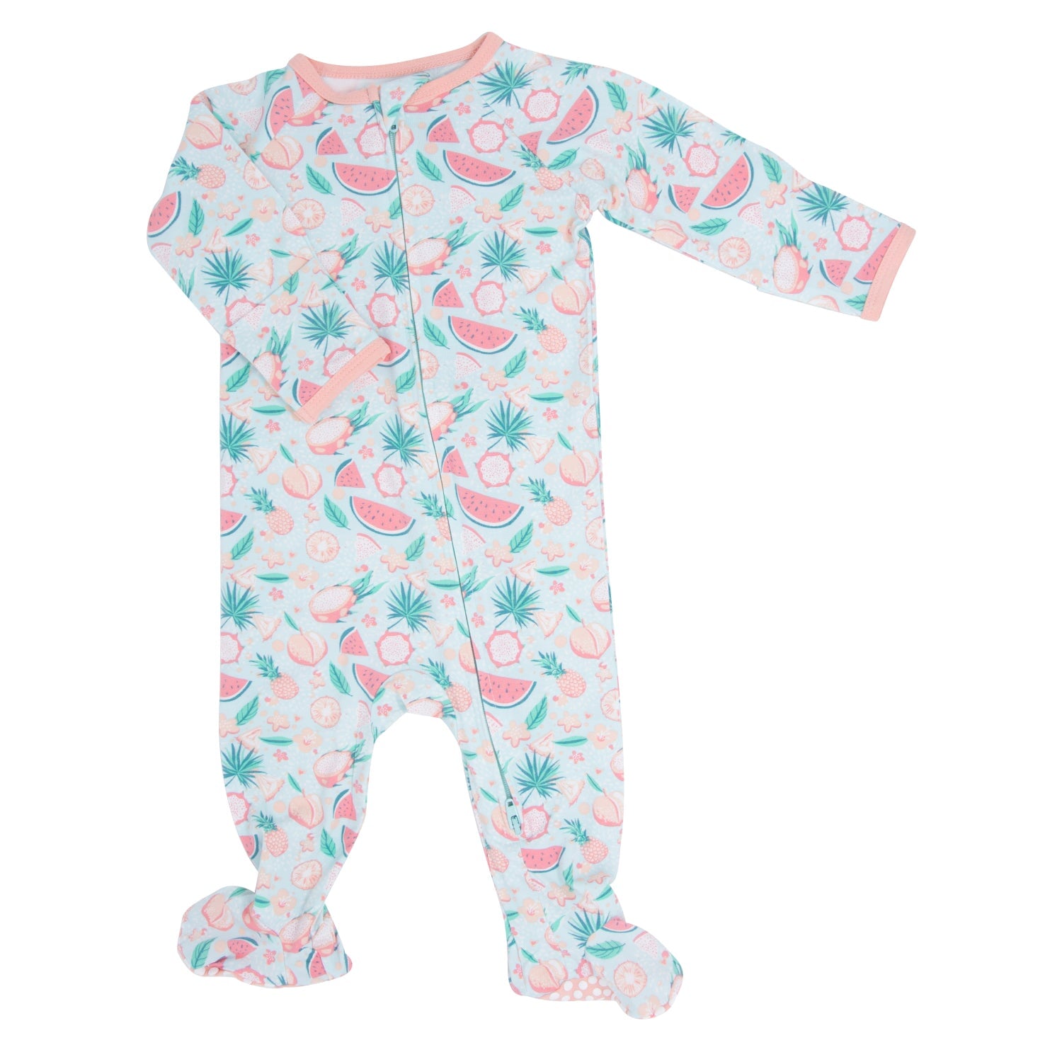 Blue Safari Zipper Footie main image 0