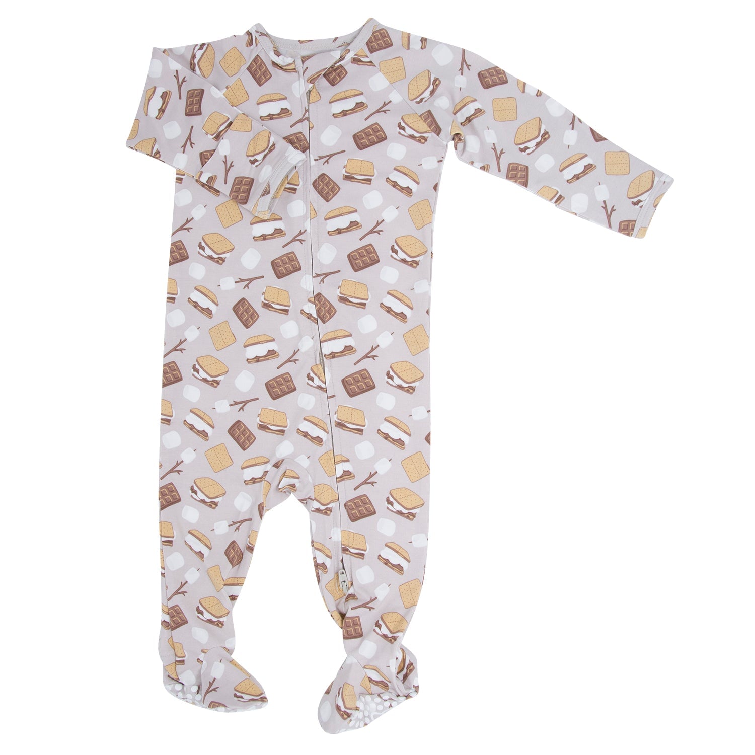 Strawberry Bees And Jam Ruffle Footie With Zipper main image 1