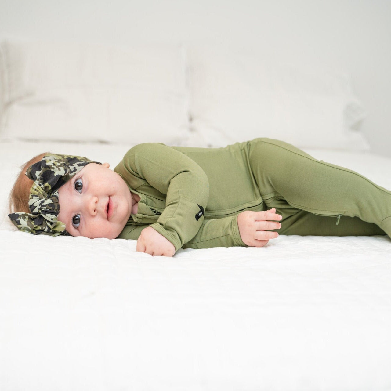 Bamboo Footies with Two Way Zipper (Ocean) main image 1