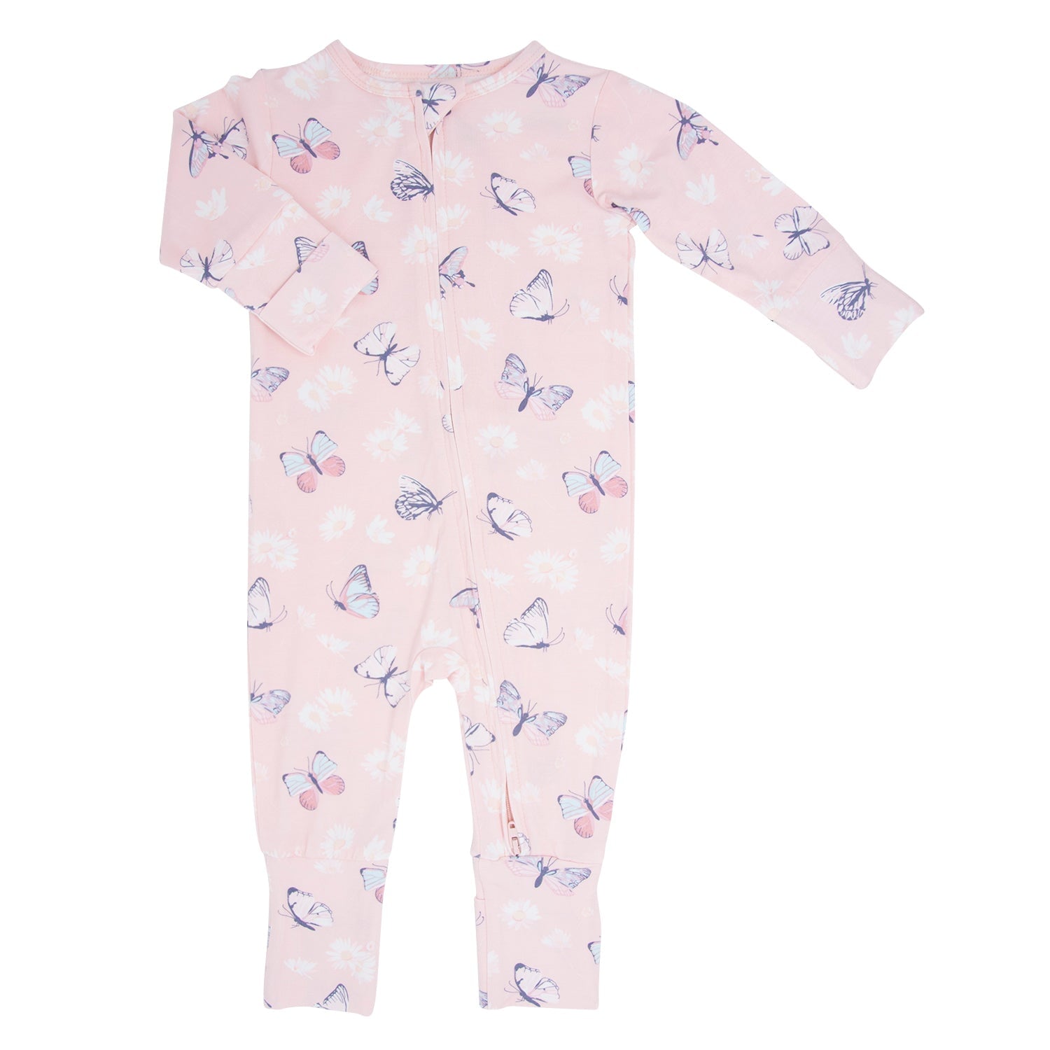 Pink Butterfly Daisy Bamboo Convertible Romper