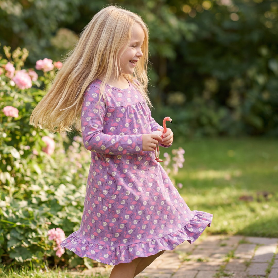 Fancy Flamingos Boho Dress, 6 Years / Fancy Flamingos / Girl