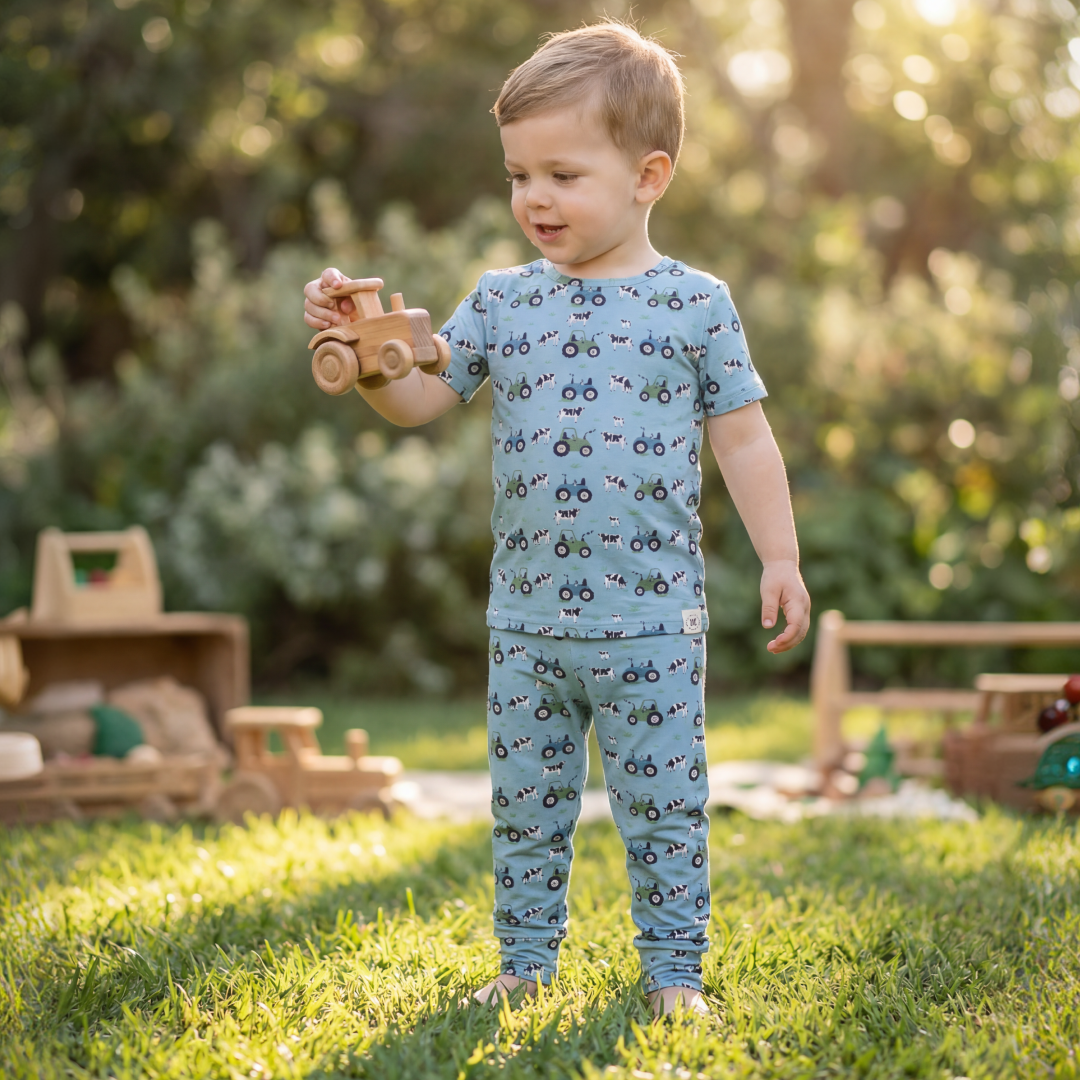 Farm Life Short Sleeve Pajama Set– Sweet Bamboo