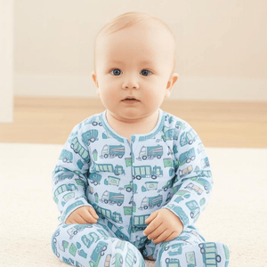 Garbage Trucks Recycle Zipper Footie Footies sweetbambooclothing