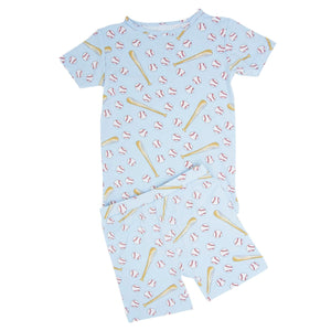 Summer PJ - Little Slugger Blue Summer Pajama sweetbambooclothing