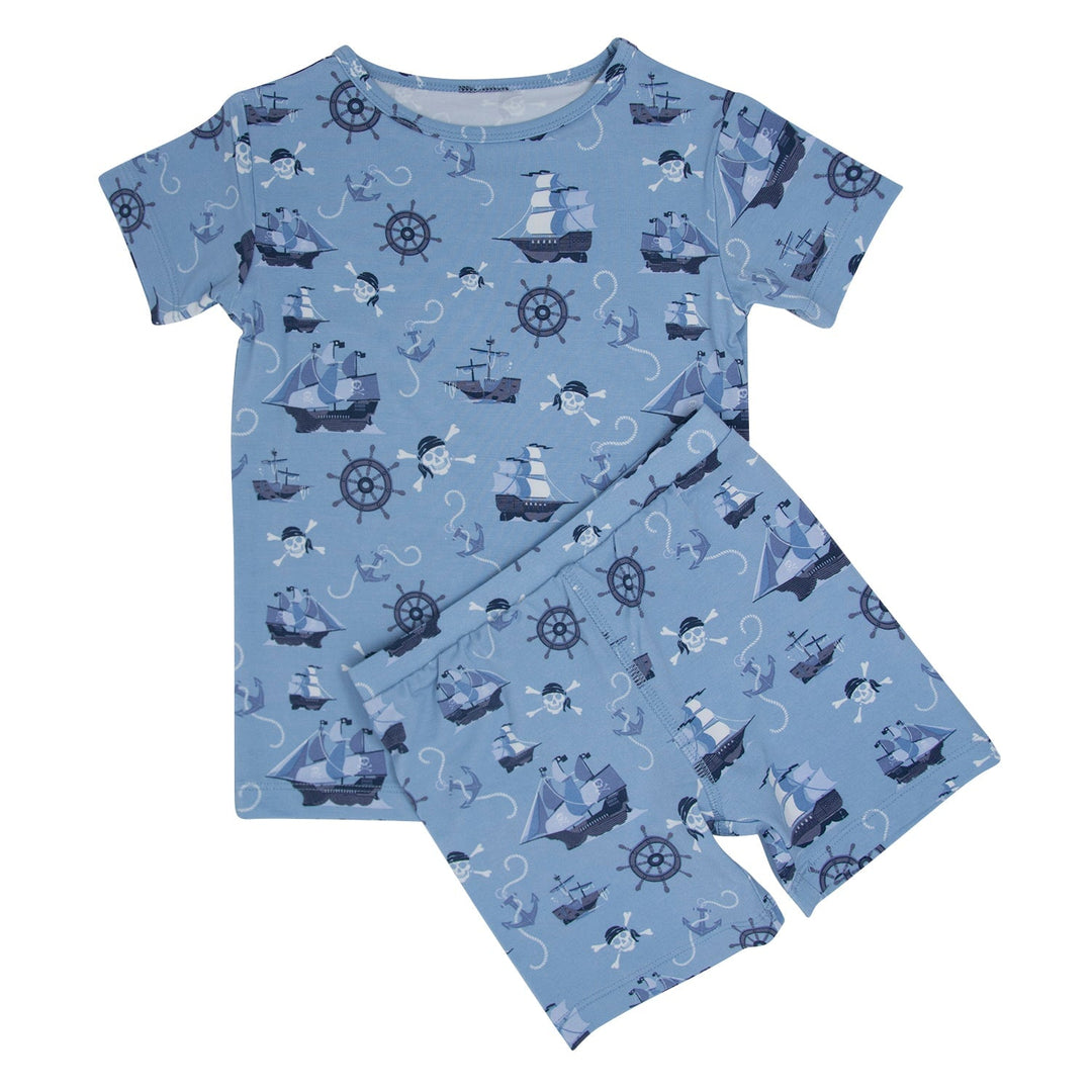 Pirate Ships Summer Pajama Set– Sweet Bamboo - Main Image
