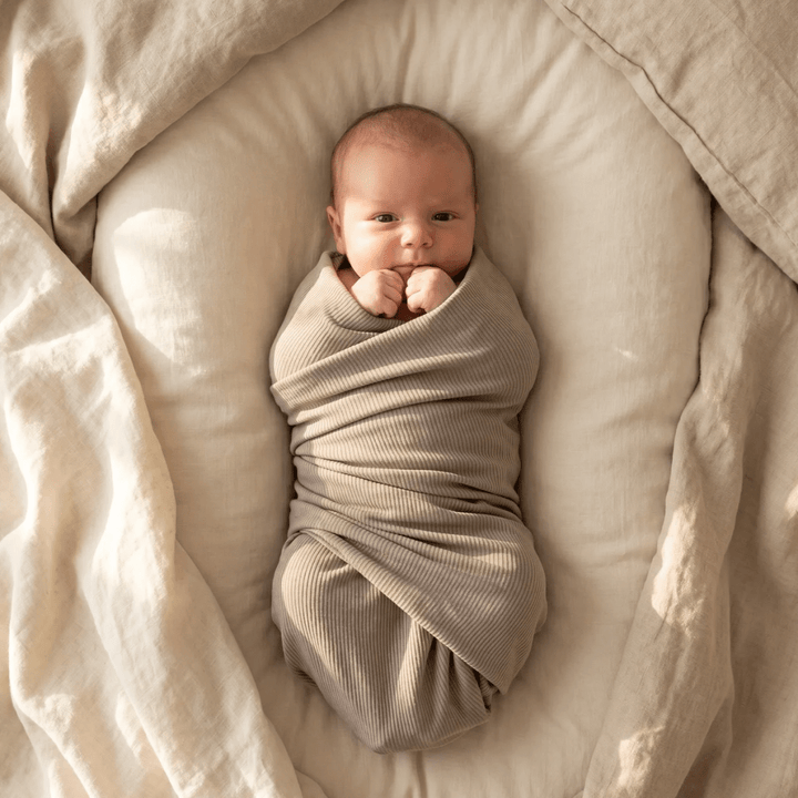 クラフト・布製品 SWADDLE Swaddle Taupe Ribbed– Sweet Bamboo