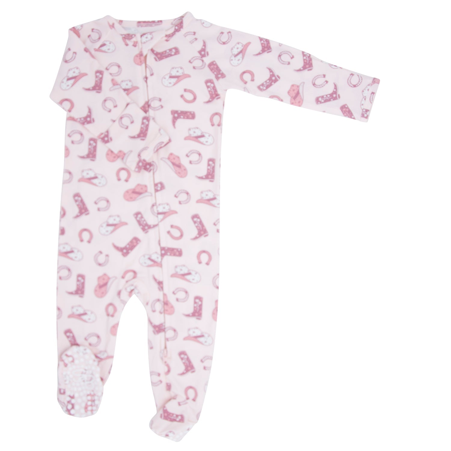 Bamboo Footies with Two Way Zipper (Little Chick Print) main image 1
