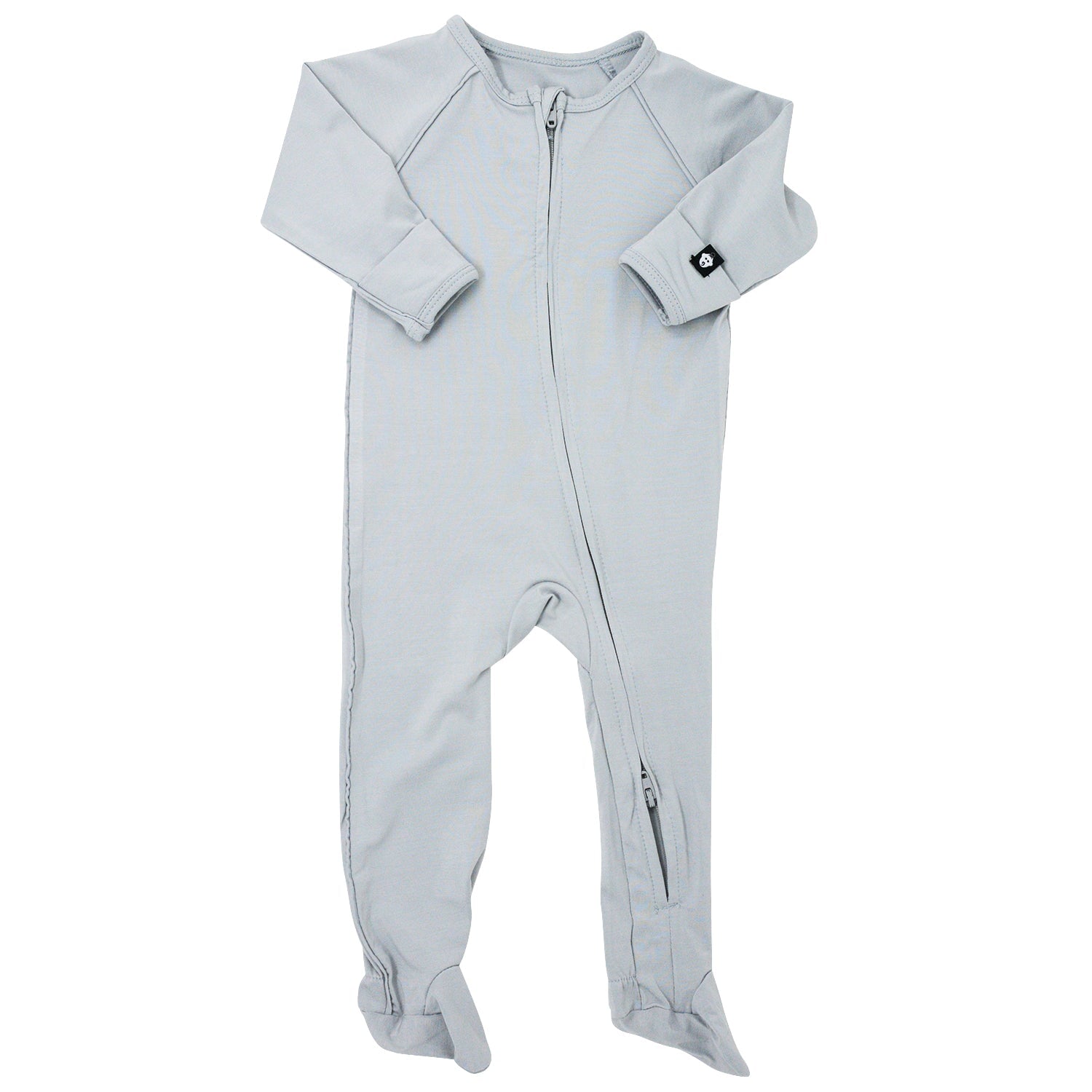 Zipper Footie Glacial Grey
